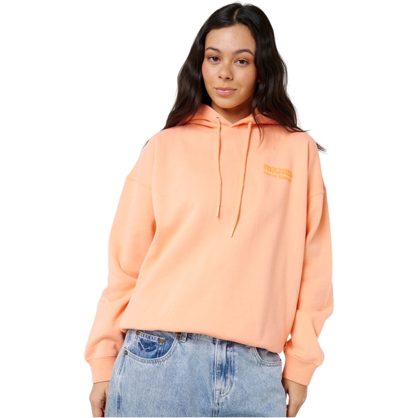 2026 Rip Curl Womens Surf Puff Heritage Hoodie 06AWFL - Papaya